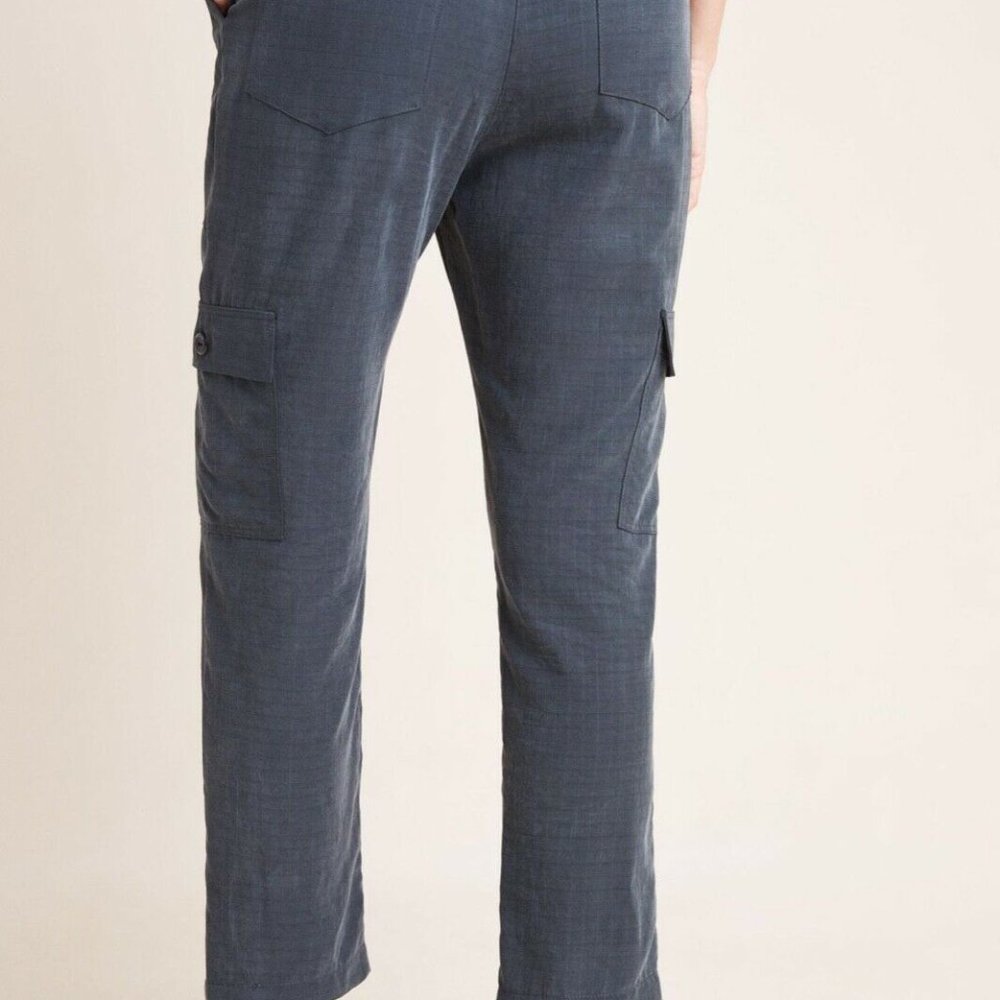 new Loose trouser Anthropologie Amadi Black Walker Taper High Rise - Picture 3 of 9